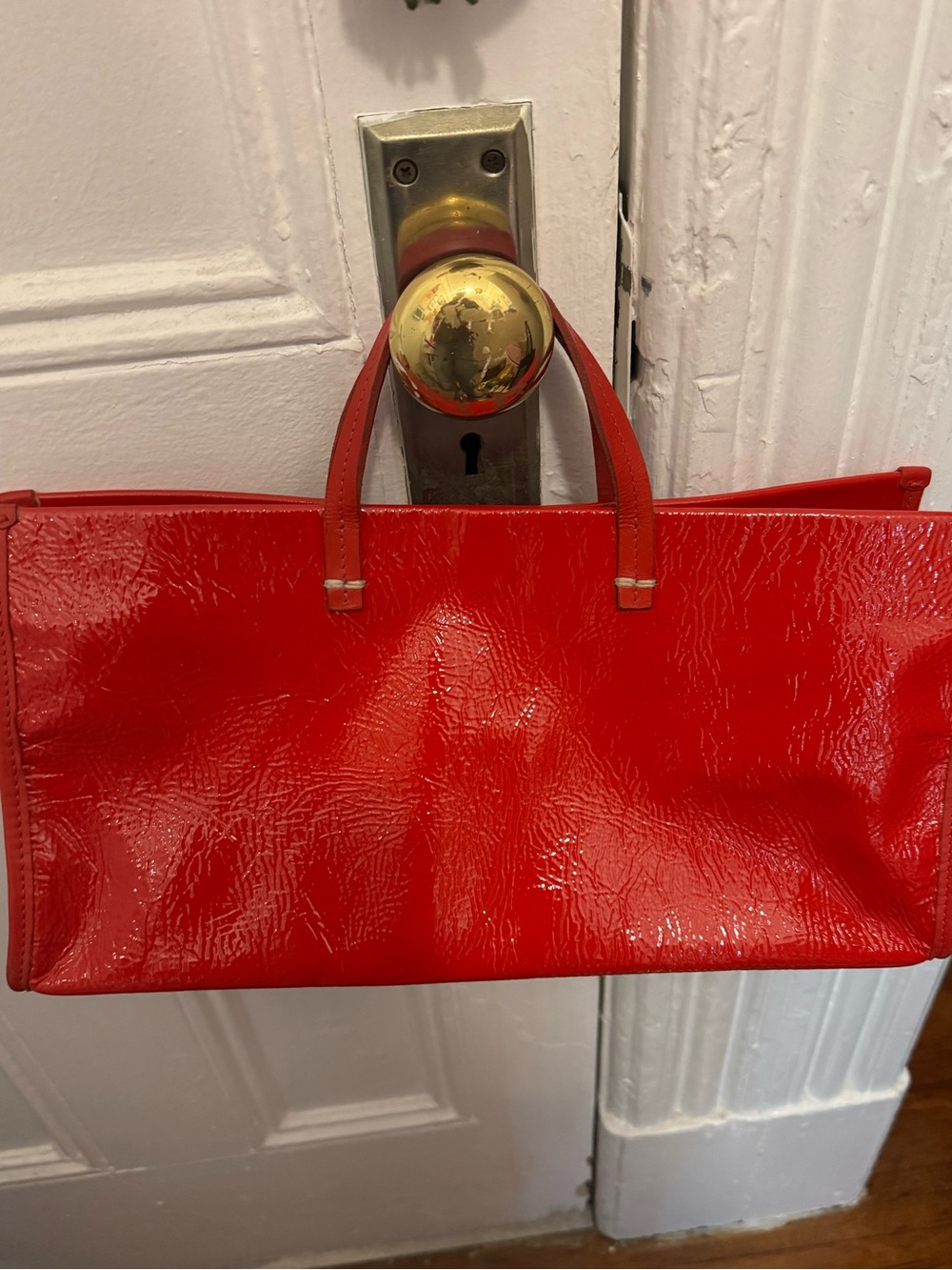 Clare V. Sam Bag - Super Red Patent
